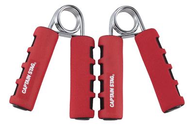 CAPTAIN STAG Muscle Training Grip Strength Training Soft Hand Grip 20kg Set of 2 RedBlack Vit Fit UR-810