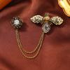 Vintage Zinc Alloy Brooch Pin With Tassel For Womens Retro Fashion Accessory