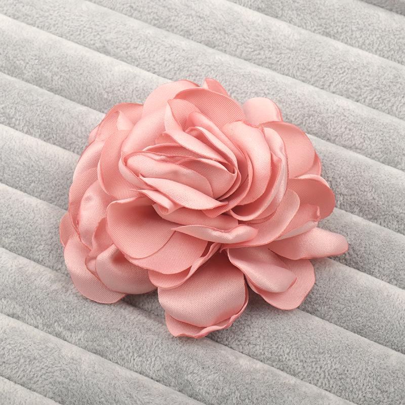 Burn Edge Rose Fabric Flower: 8.5cm Handmade Accessory for DIY Clothing and Jewelry