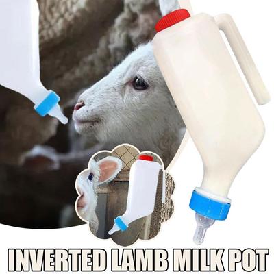 Lamb Milk Bottle Feeding Bottle For Small Animals Hangable Bottles Lamb Nipple Soft Goat Bottle E9K9