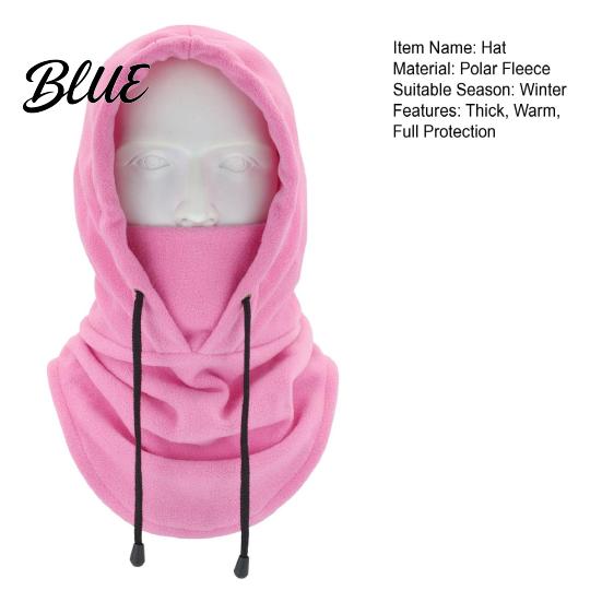 Cozy Winter Head Windproof Cycling Thick Warm Balaclava Hat Covering Women Polar Fleece Face Wind-resistant