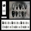 Manicure Long Almond False Nails Flowers French Press On Nails Starlight Fruit Aurora Fake Nails DIY