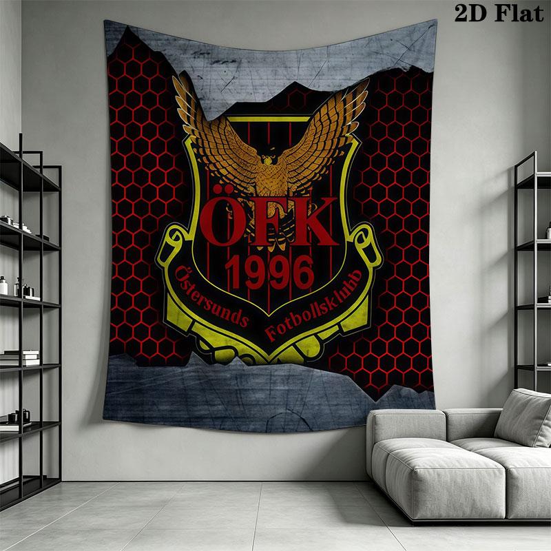 Östersunds FK Wall Hanging Printed Fabric Blanket Decorative Tapestries for Bedroom Living Room Home Decor