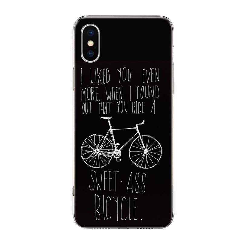 Bicycle Bike Sport Coqu For iPhone 17 Air 16 15 14 Plus 13 Mini 12 11 Pro Max Phone Case 16E 7 Print 8 SE Fundas Cover Soft Coqu