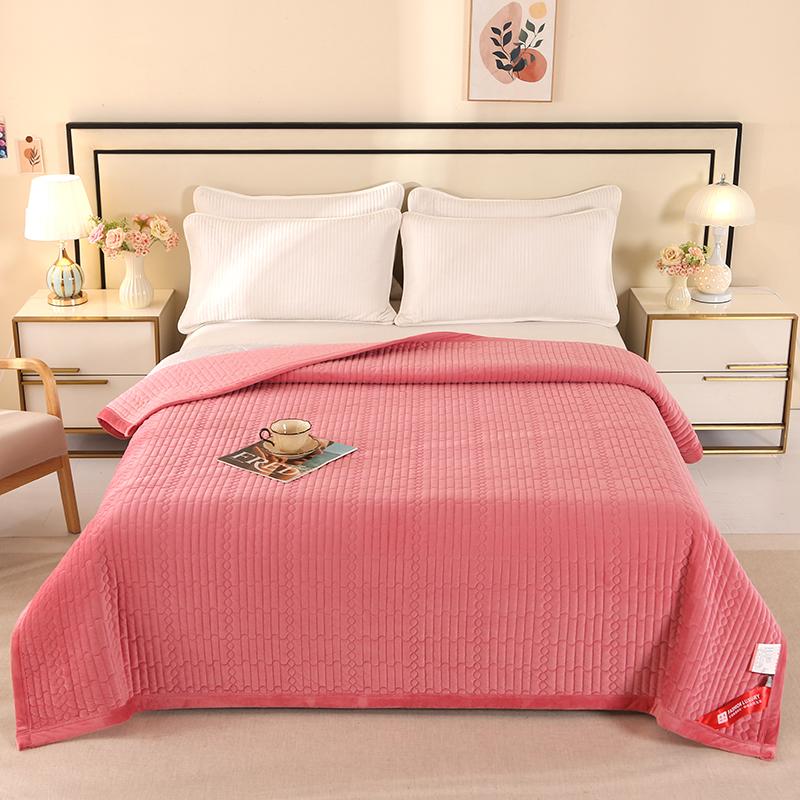 2025 new milk fleece right-angle single bed cover pure cotton thickened quilted cotton padded non-slip tatami bed cover
