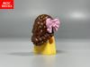 MOC Blocks Female Girl Ponytail Hairs Accessories Bow Assembled Particles Construction Bricks Children's Playthings Plastic Material Dolls