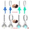 Náušnice pro ženy 925 Sterling Silver Kruhové náušnice Diamantové Srdce Lásky Zámek Broskvové Srdce Náušnice Krásný Dárek