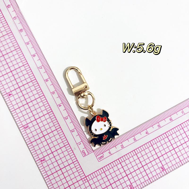 Halloween Hello Kitty Demon Cat Alloy Drip Oil Bag Charms