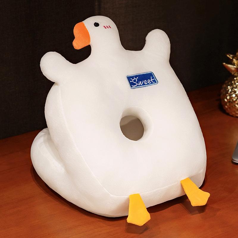 Cute Cat Nap Pillow Ice Silk Plush Throw Pillow Cuddle Cat Office Table Nap Artifact Waist Backrest Female