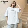 TonLion Damen T-Shirt aus reiner Baumwolle mit kurzen Ärmeln