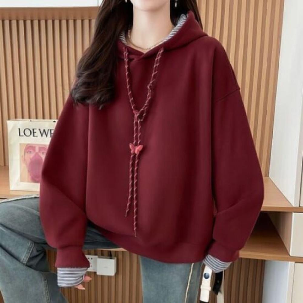 Navava Casual Stripe Long Sleeve Hoodie Nt2947