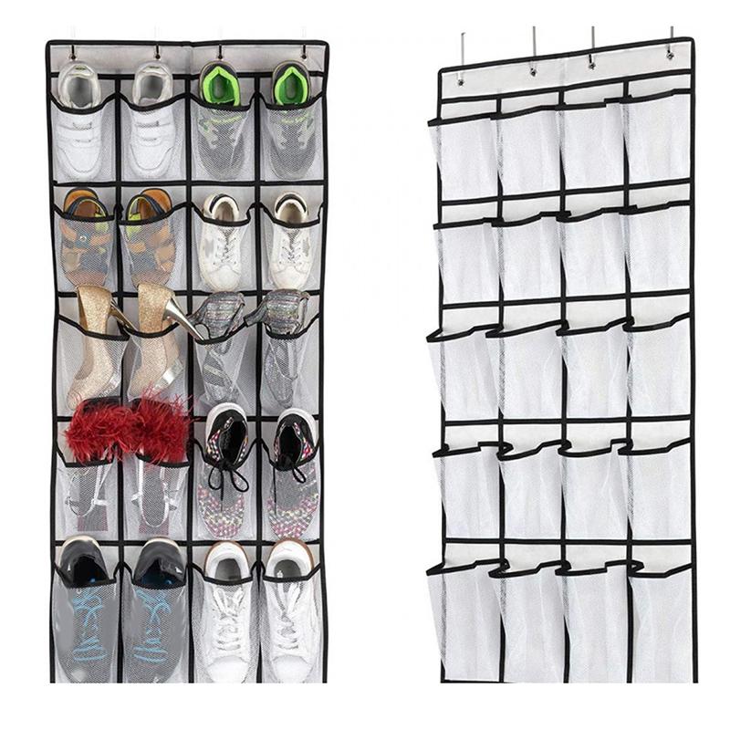 Über-der-Tür Schuh Organizer 24 Atmungsaktive Netzfächer Platzsparendes Hängeregal Für Schuhe Zubehör