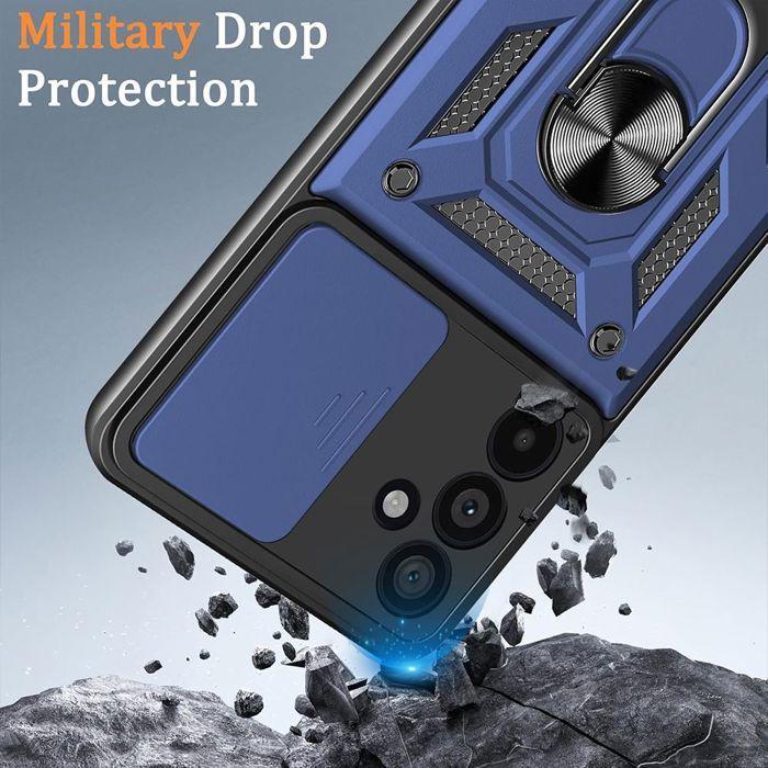 Coque pour Samsung Galaxy S26 Ultra, Antichoc Renforcée avec Cache Caméra Anti-Rayure - Bleu Marine