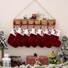 Exquisite Red Knitted Christmas Stockings With Embroidered Letter Designs For Festive Decor