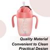 Straw Bottle 300ml Dysphagia Cups With Lid For Elderly Leak-Proof Straw Water Mug With Handle Elderly Dysphagia Bottle For