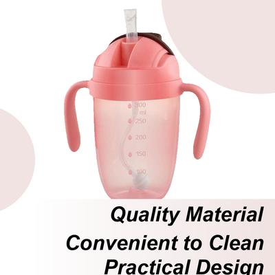 Straw Bottle 300ml Dysphagia Cups With Lid For Elderly Leak-Proof Straw Water Mug With Handle Elderly Dysphagia Bottle For