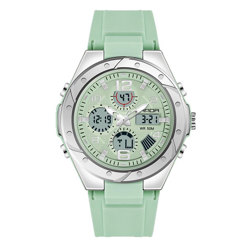 Sportovní svítivé vodotěsné multifunkční elektronické hodinky pro dospívající dívky