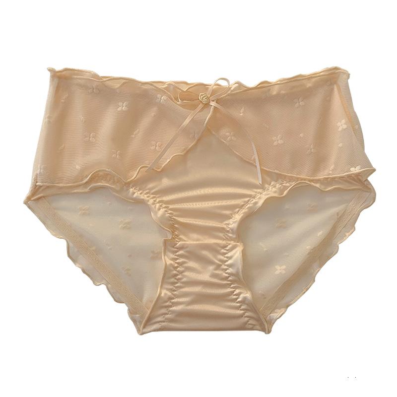 Ladies Sweet Sister Wind Lace Sexy Sweet Cute Sexy Pure Desire Wind Lace Mid Waist Briefs Underwear