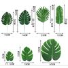10pcs Hawaii Artificial Palm Leaf Turtle Back Leaf Jungle Beach Theme Party Flower Arrangement Mat Accessories Cup Mat