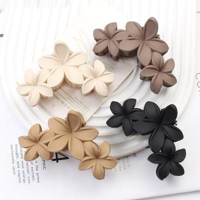 1/4 unidades nuevo pasador de pelo pasador versátil clip de tiburón flor mate europeo y americano accesorio para el pelo pinza para el pelo femenina