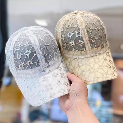 Sequins Breathable Mesh Hat Cap Hat Women's Summer Casual Fashion Outdoor Sunshade Baseball Cap