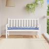 VidaXL Garden Bench Cushion Blue and White Stripes 150x50x7cm 361614
