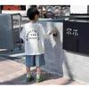 Boys Summer Cotton Loose Short Sleeve T Shirt Casual Trendy Top For Kids