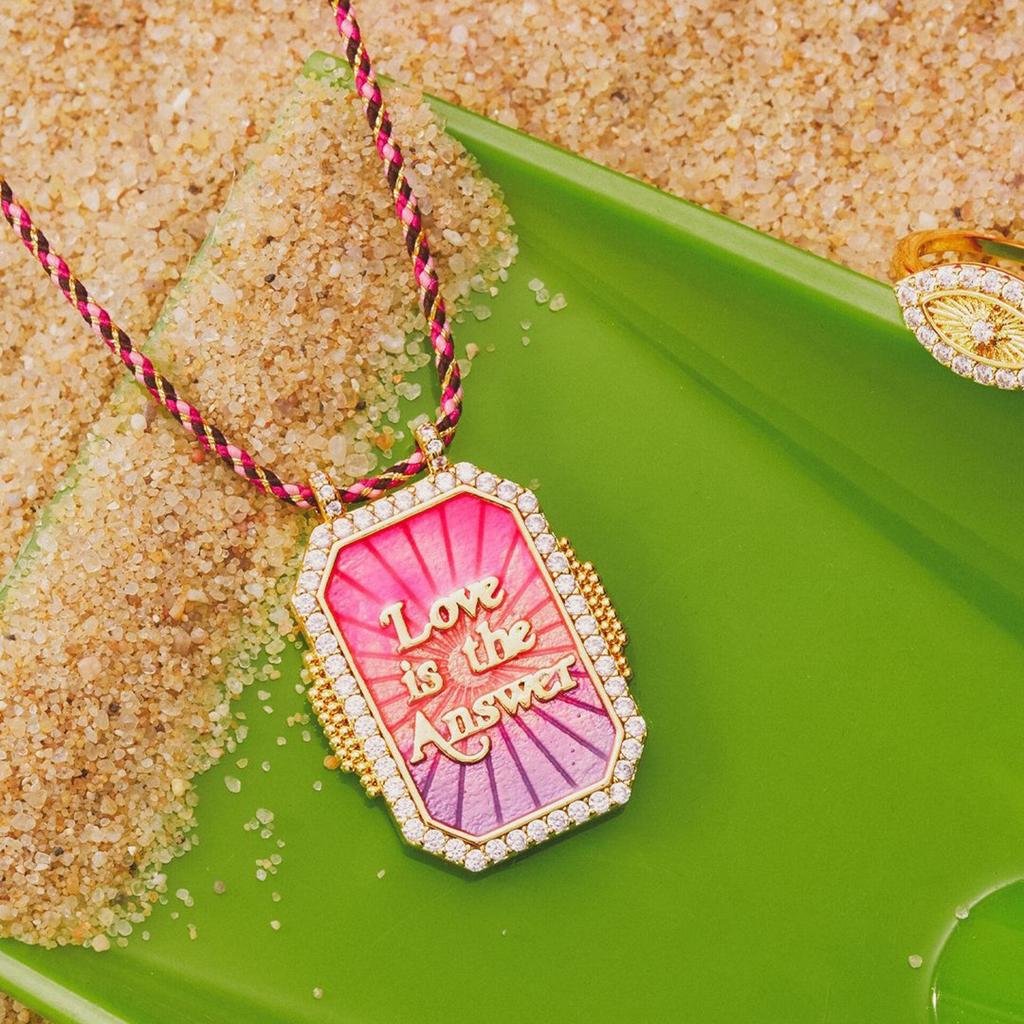 Stilvolle Baumwollseil-Halskette Künstlerische Baumwollseil-Choker-Halskette mit Pfeffer-Böses-Auge-Anhänger für Damen