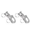 2PCS Swivel Eye Snap Shackle Stainless Steel Quick Release Boat Chain Eye Jaw Swivel Snap Shackle Hook