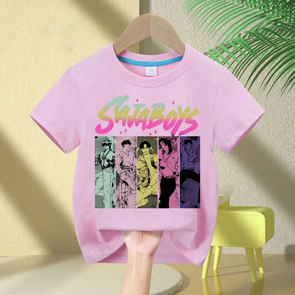KPop Demon Hunters Kids T-shirt Movie Crew Neck Cartoon Boys Girls Tee Print Fashion Casual Tops Casual Baby Clothes