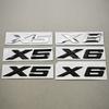 3D ABS Black Chrome Car Letters Rear Trunk Badge X5 X6 Logo Emblem Decals For BMW X5 X6 F15 G05 F16 G06 Sticker Auto Accessorie Ac2
