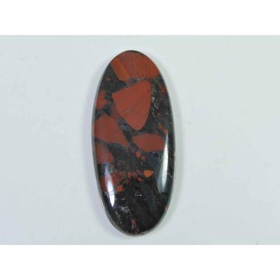 Natural Bloodstone Palm Crytsal 51Cts. Oval Cabochon Loose Gemstone 21X47MM SK-2602