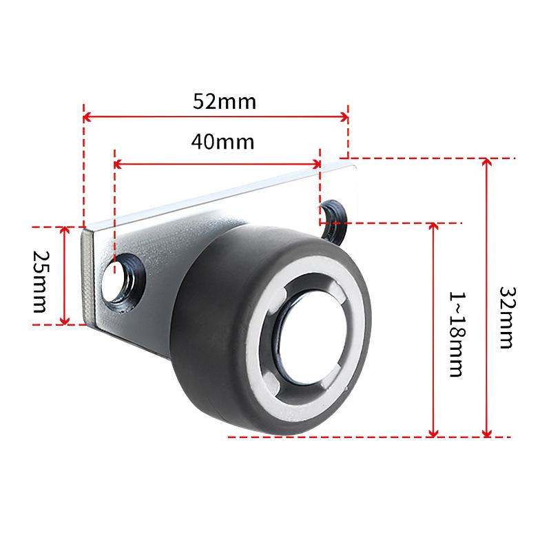 Role cu șină pentru ușă glisantă, silențioase, verticale, micro, pentru mutarea mobilei, portante, nailon, suport universal, role pentru ușă căzută