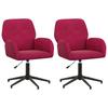 Swivel Chairs 2 Pcs. 54 X 55 X 90 Cm Wine Red Velvet