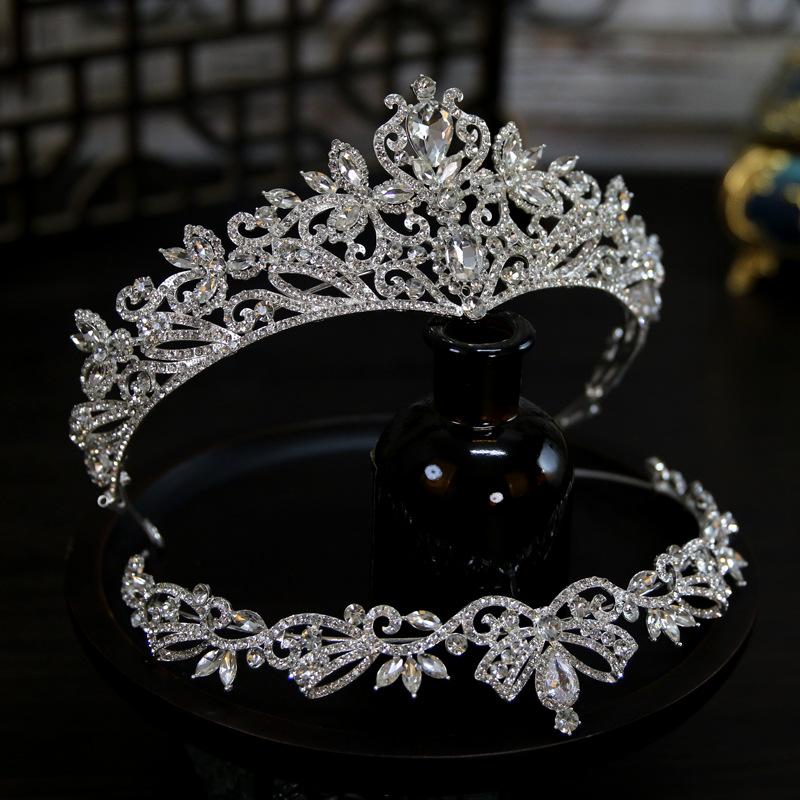 

European Style New Detachable Combination Crown Luxury Bridal Wedding Crown Headdress Crown Tiara Hair Accessories