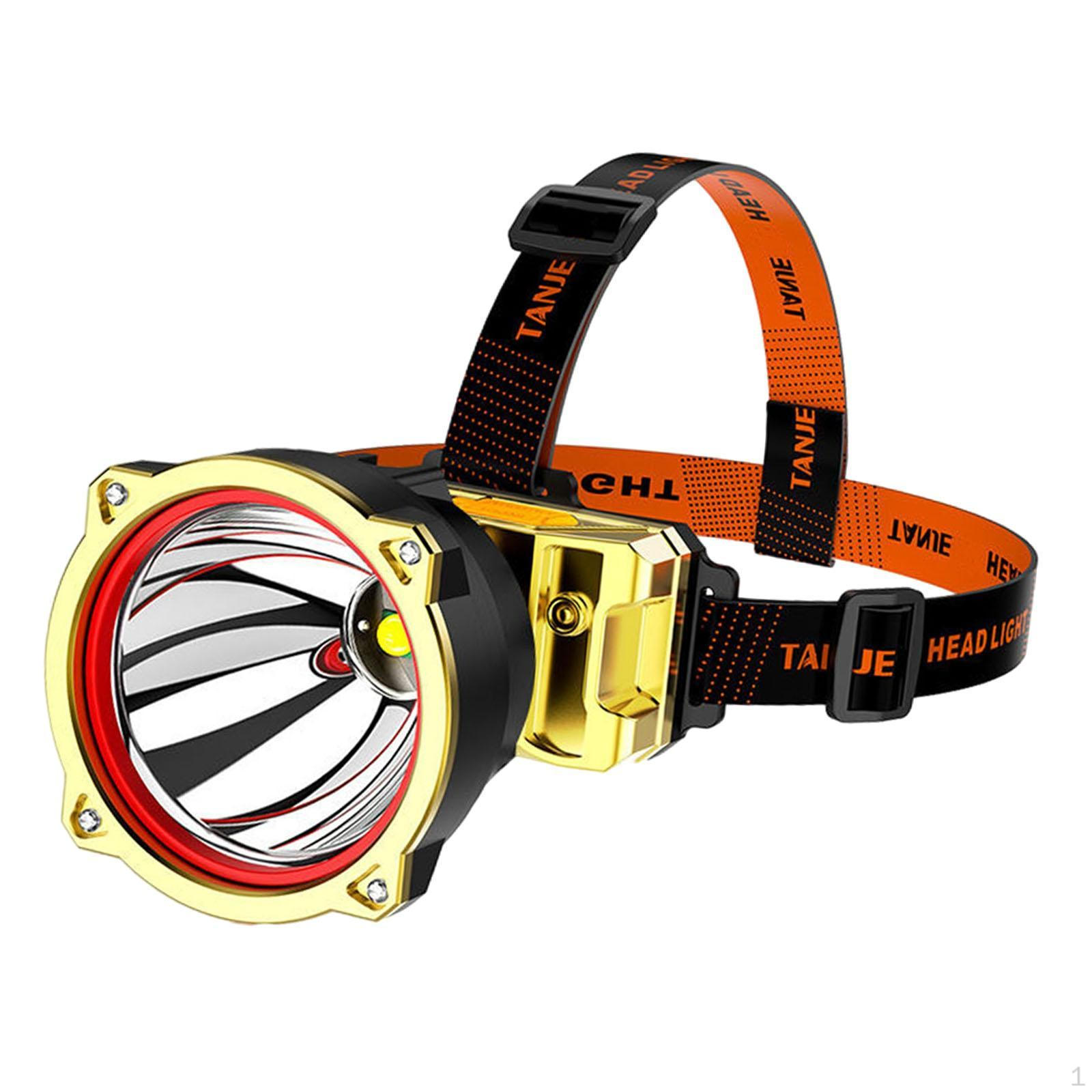 

Светодиодный перезаряжаемый налобный фонарь для взрослых, дисплей питания, налобный фонарь, монтируемый на голову рабочий свет Yellow light