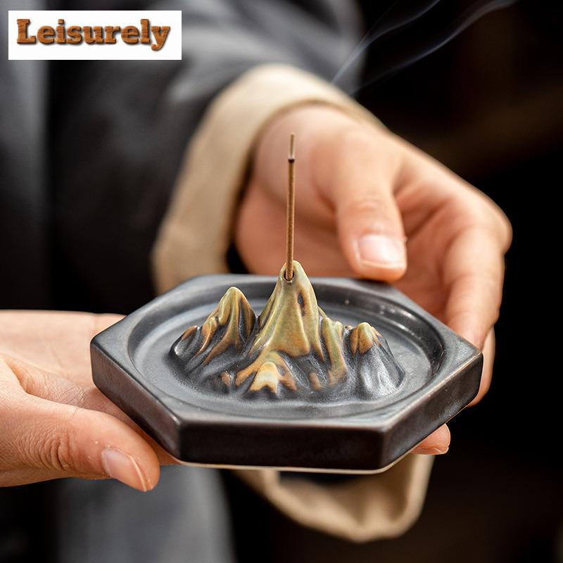 Ink-dyed Mountain Incense Holder Incense Smoke Waterfall Incense Burners Consecrate Censer Tea Items Accessories Ornaments Craft