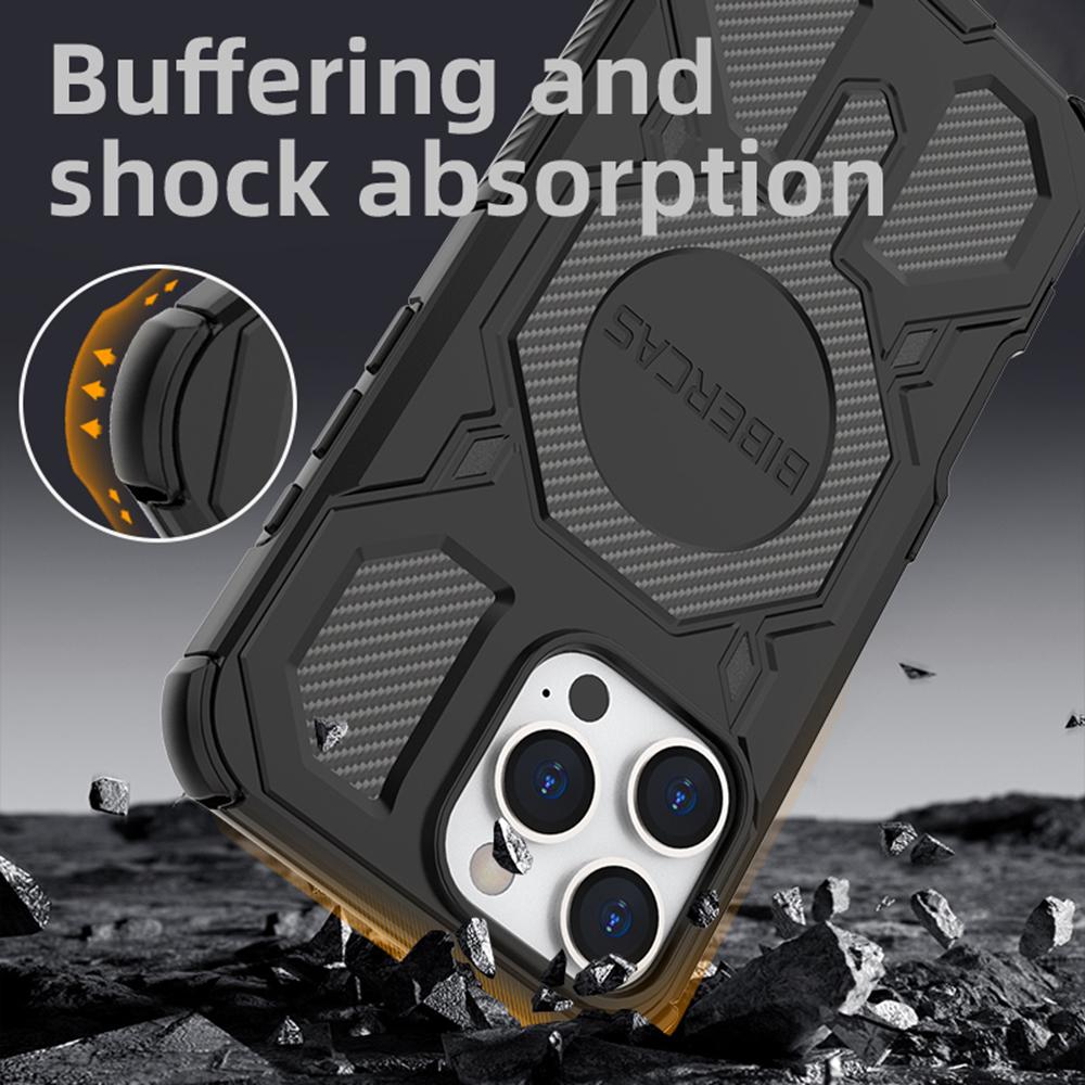 BIBERCAS J-16 Series For iPhone 16 Pro Max Case Compatible with MagSafe Anti Drop TPU+PC Phone Cover