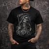 Unisexs Santa Muerte Grim Reaper T Shirt Chicano Mexican Folk Streetwear Latino Gangster Dark Aesthetic Cholo Vintage