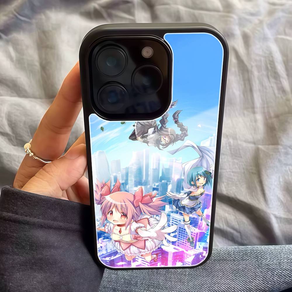 P-Puella Magi Madoka Magica Phone Case For IPhone 17 Air 16 E Pro Max 15 14 13 Mini 12 Pro 11 Max Plus Black Cover