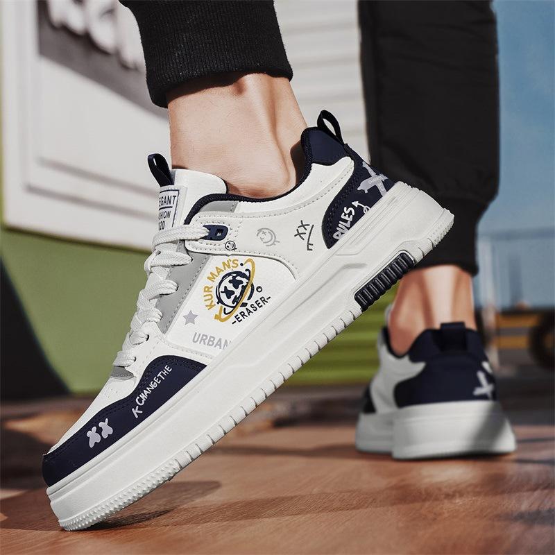 

Мужские кеды 2025 новая весна на плоской подошве молодежный тренд универсальные интернет-звезда взрыв платформа спортивная повседневная обувь 39