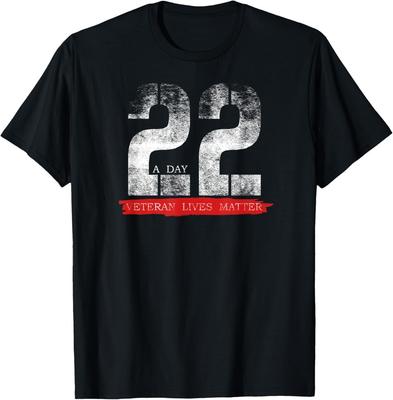 22 A Day Veteran Lives Matter Geschenk zum Bewusstsein für Suizid Unisex-T-Shirt