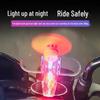 Wind-Powered LED Color Light Airplane Ornament for Cars and Motorcycles