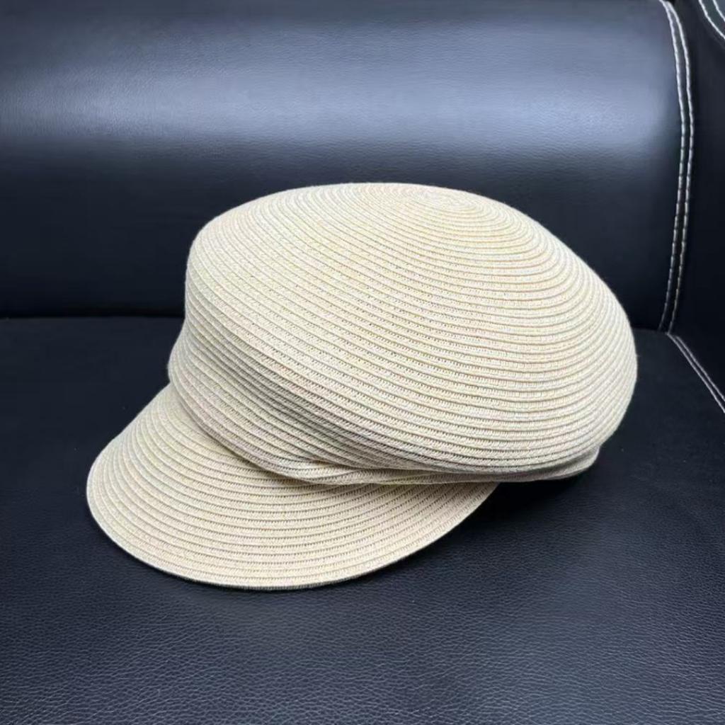 High Quality Fever~ Extra Fine Straw Hat Women's Spring and Summer French Cap To Show the Face, Small Beret Top Hat