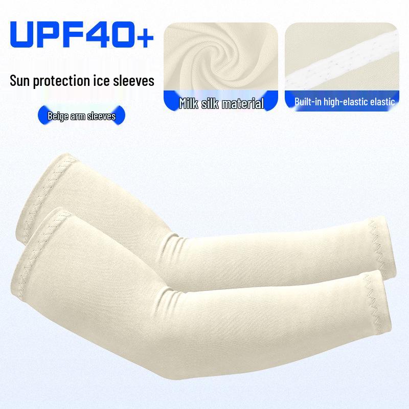 Damen UV-Schutz Eis-Seide Radsport Armstulpen - Leichte, atmungsaktive, elastische Ärmel für Sonnenschutz und Narbenabdeckung.