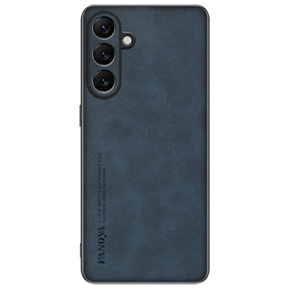 

For Samsung Galaxy A16 5G/4G Case Suede Leather Texture TPU+PU Phone Back Cover Navy Blue