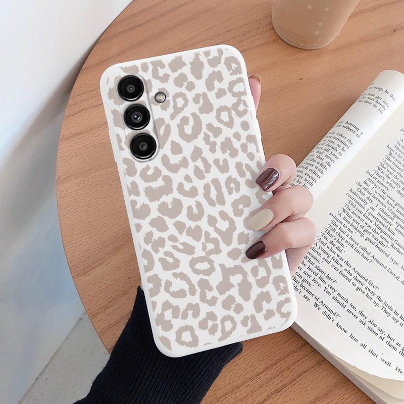 Leopard Print Phone Case For Samsung Galaxy A24 A54 A55 A34 A56 A16 4G Protection Back Cover Soft Silicone Fundas Shell Coque