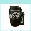 Stainless Steel Vacuum Coffee Cup With Strap And Reusable Straw For Commuters And Travelers