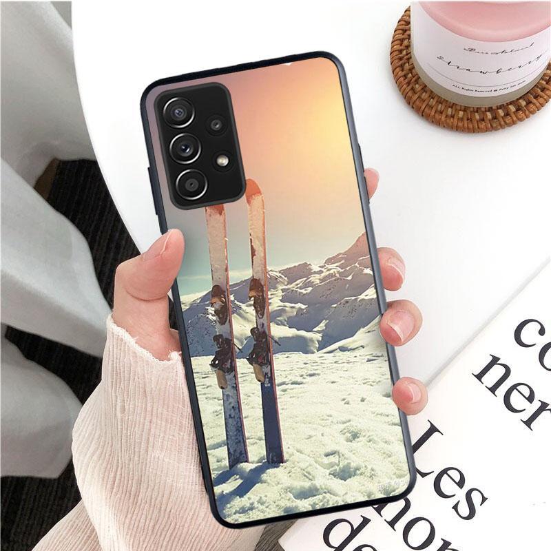 Snö Die Skidåkning Snowboard Sport Mobilskal för Samsung Galaxy A13 A22 A12 A32 A71 A11 A21S A33 A52 A72 A51 A50 A70 A31 M31