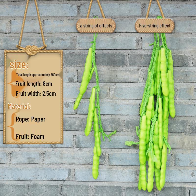 Farmhouse Decor: Pepper, Corn, Garlic, Veggie Fruit Skewers with Hemp Rope